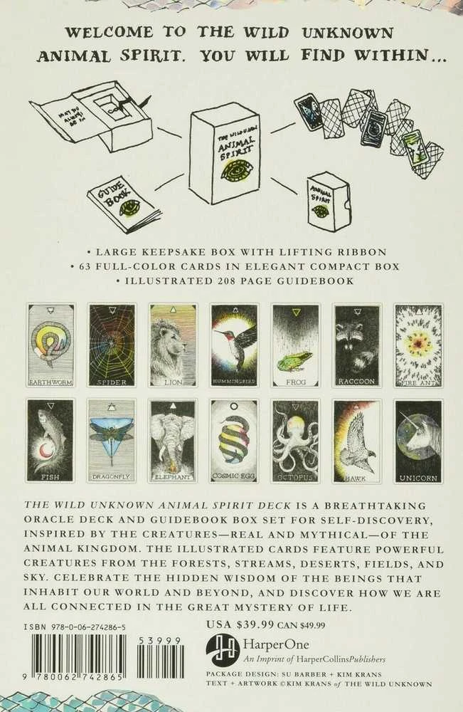 Harper One The Wild Unknown Animal Spirit Oracle Kortų Ir Knygos Rinkinys