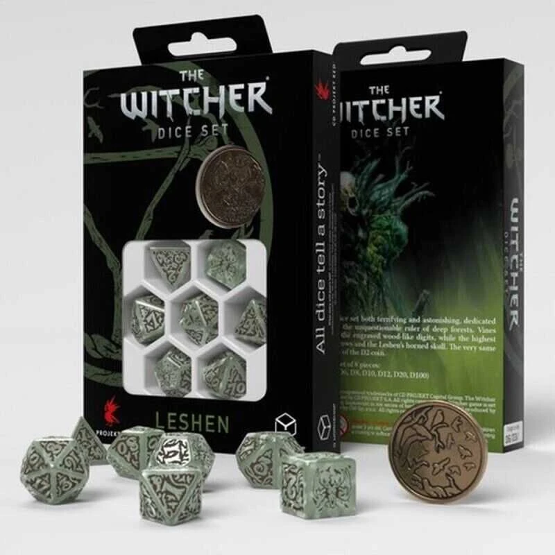 Dėlionė Q-workshop The Witcher Leshen - The Totem Builder Kauliukų Rinkinys