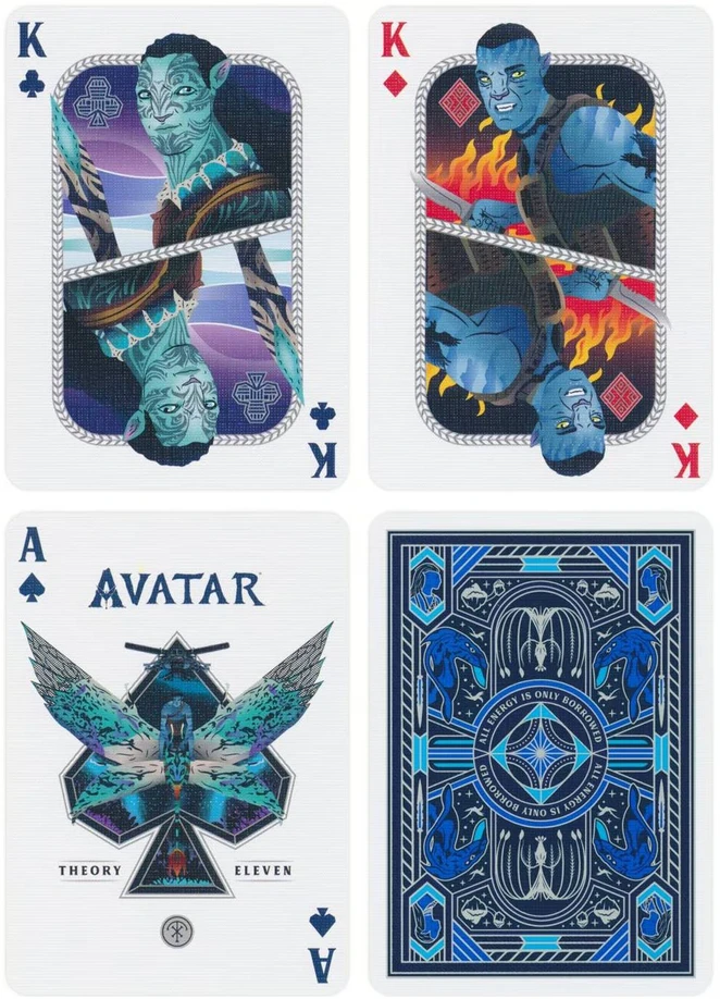 Theory 11 Kolekcionuojamos Kortelės - Theory11 Avatar Playing Cards, 52 Kortelės, 2 Džokeriai, Mėlyna