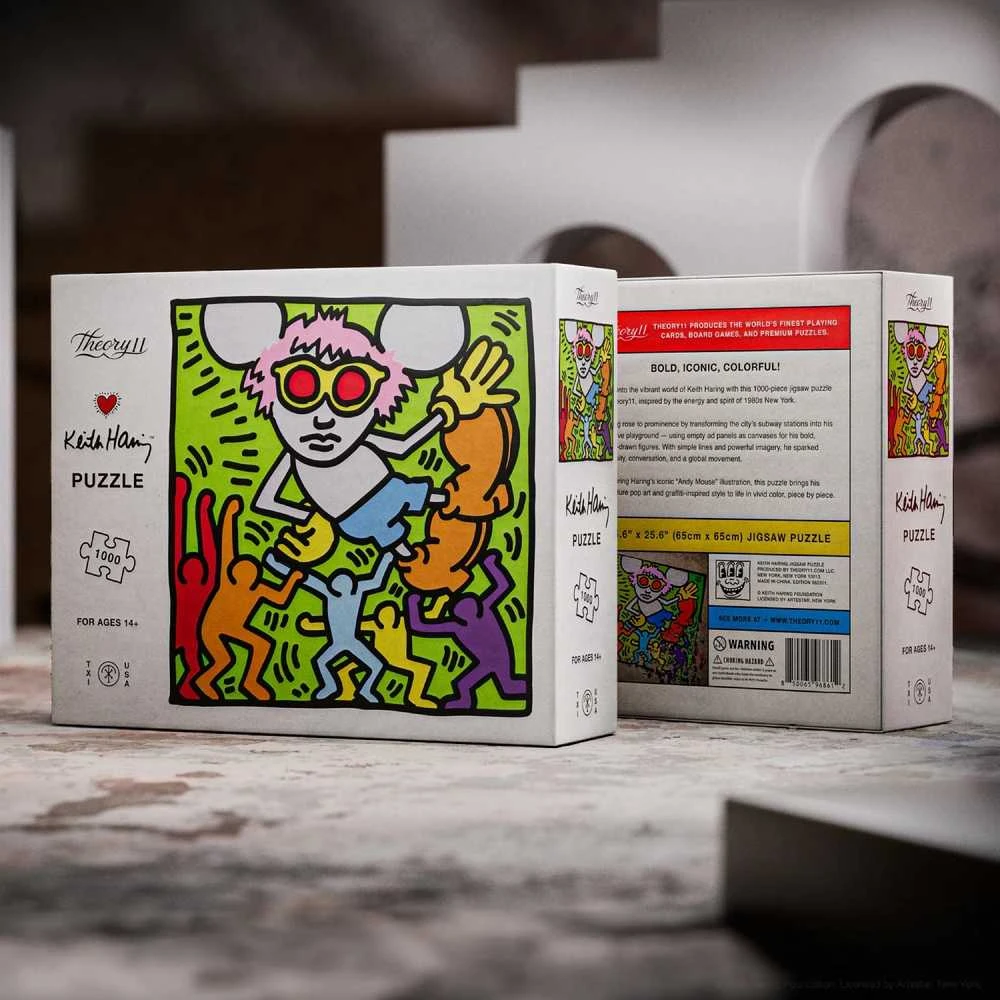 Theory 11 Keith Haring „Andy Mouse“ dėlionė 1000 detalių – pop meno gerbėjams