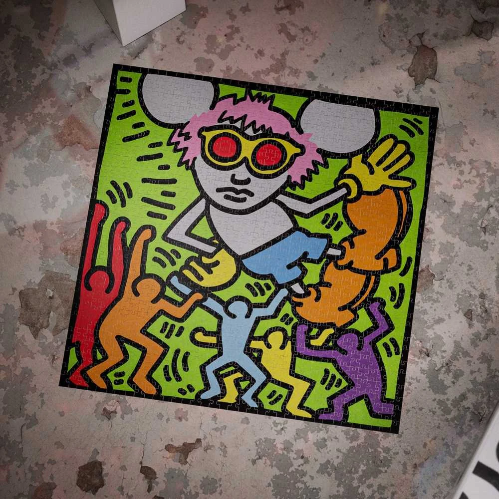 Theory 11 Keith Haring „Andy Mouse“ dėlionė 1000 detalių – pop meno gerbėjams