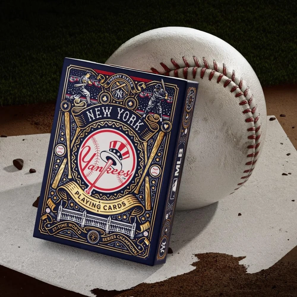 Theory 11 Kolekcionuojamos Kortelės - New York Yankees Theory11 Kaladė, 52 Kortelės, 2 Džokeriai, MLB