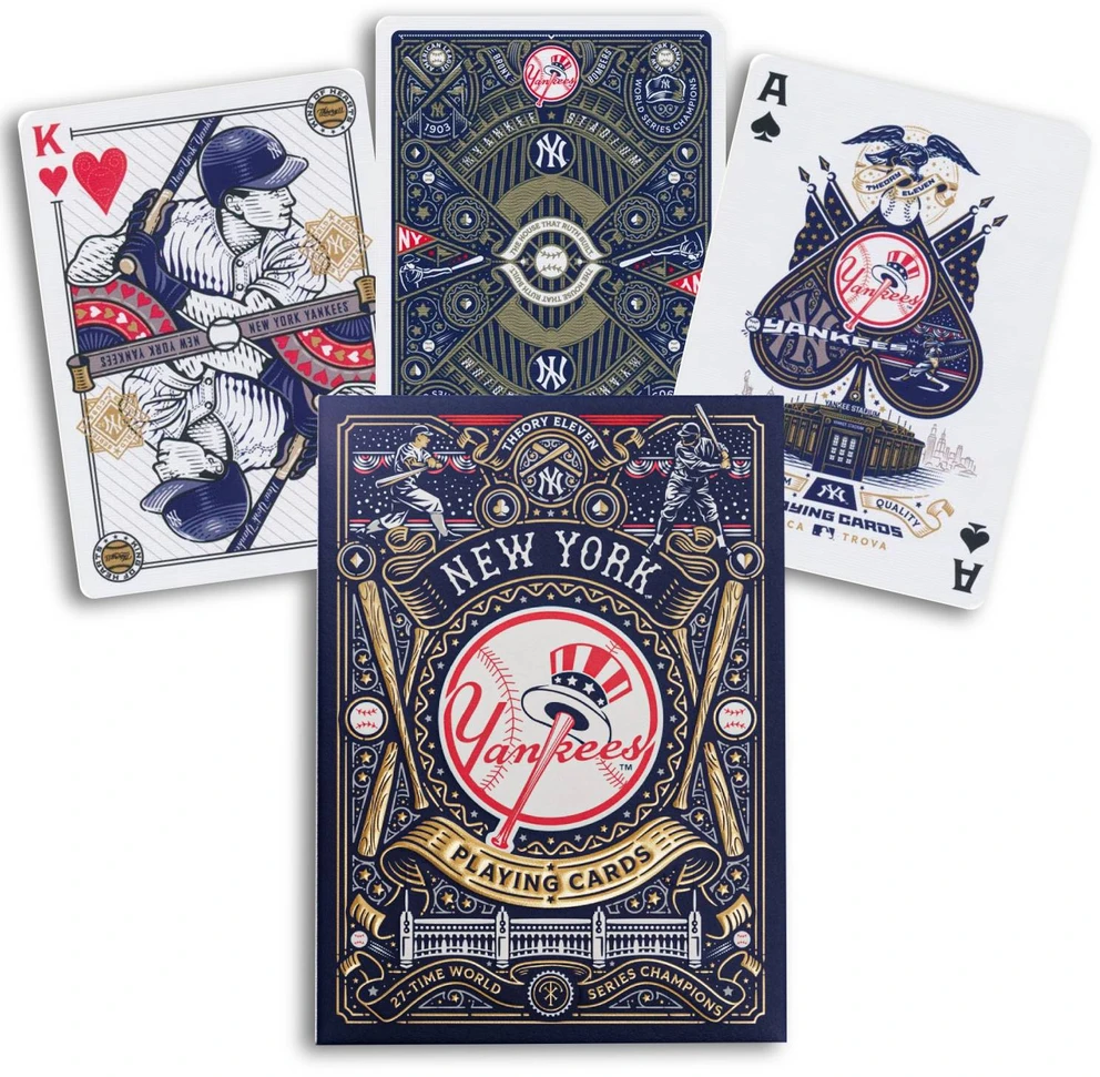 Theory 11 Kolekcionuojamos Kortelės - New York Yankees Theory11 Kaladė, 52 Kortelės, 2 Džokeriai, MLB