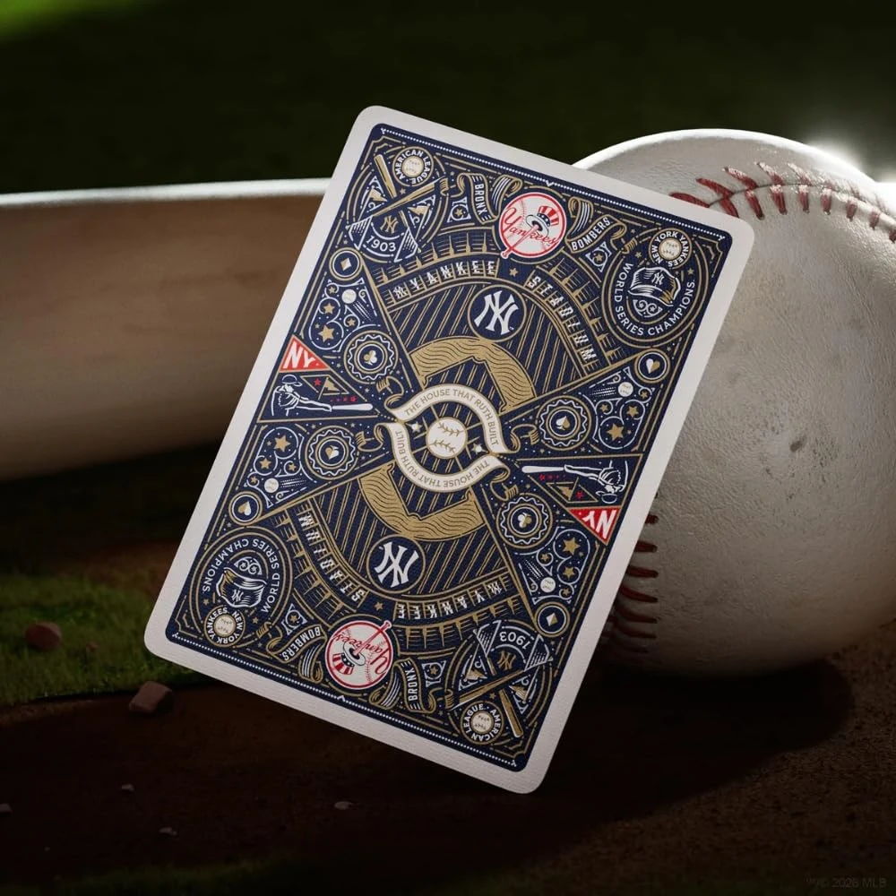 Theory 11 Kolekcionuojamos Kortelės - New York Yankees Theory11 Kaladė, 52 Kortelės, 2 Džokeriai, MLB
