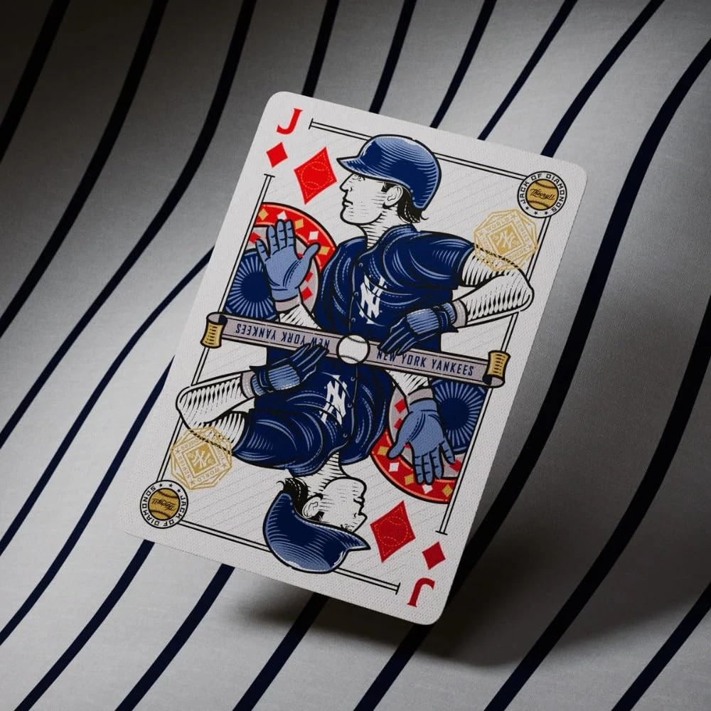 Theory 11 Kolekcionuojamos Kortelės - New York Yankees Theory11 Kaladė, 52 Kortelės, 2 Džokeriai, MLB