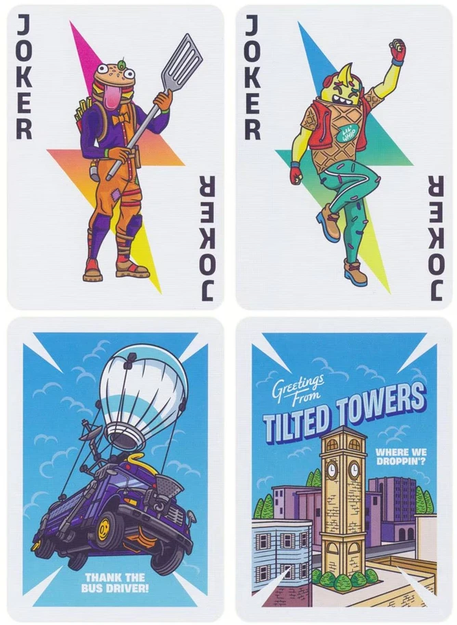 Theory 11 Kolekcionuojamos Kortelės - Theory11 Fortnite Playing Cards, 52 Kortelės, 2 Džokeriai, 2 Fortnite Kortelės