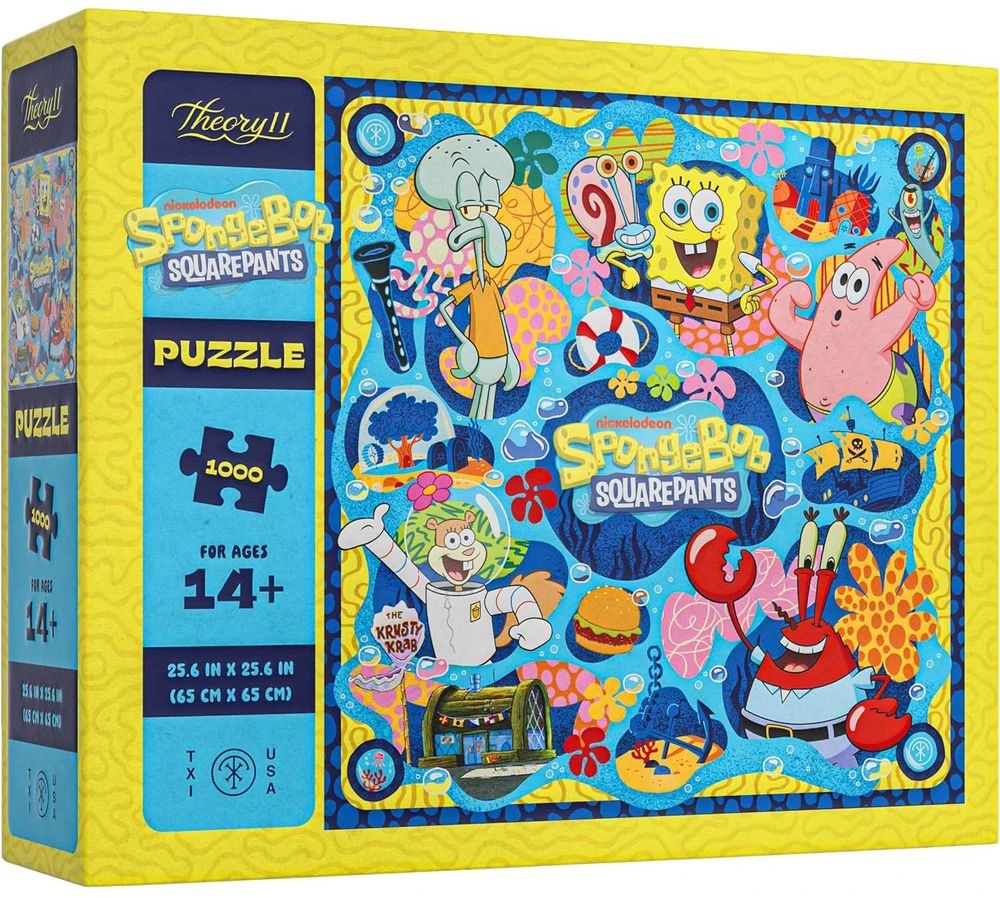 Theory 11 Dėlionė - SpongeBob SquarePants 1000 Detalių Dėlionė 65 x 65 cm