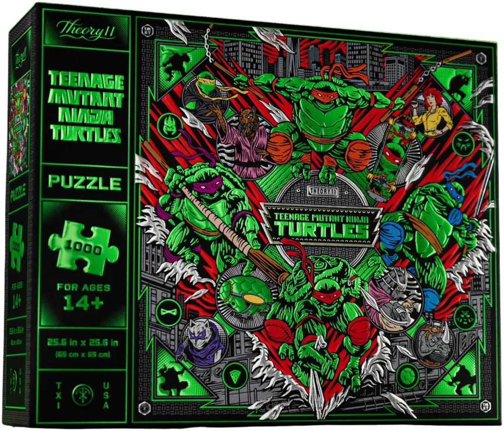Theory 11 Theory11 Vėžliukai nindzės (TMNT) dėlionė 1000 detalių, 65 x 65 cm