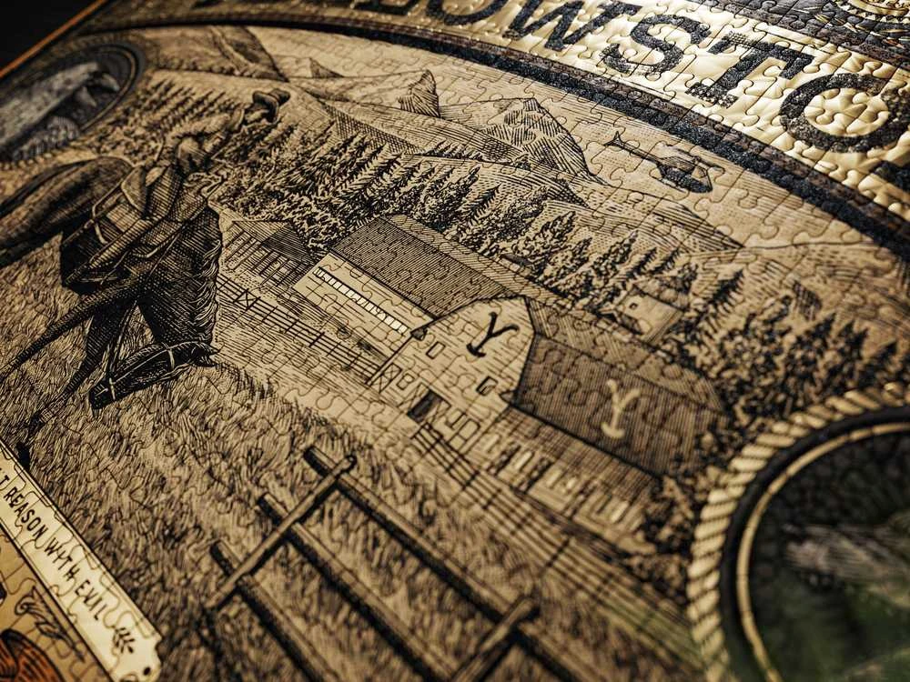 Theory 11 Dėlionė - Theory11 Yellowstone 1000 Detalių Dutton Ranch Interaktyvi Patirtis