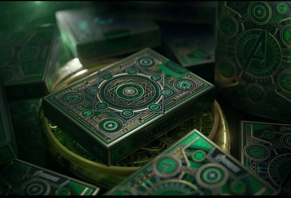 Theory11 Avengers Žalias Edition The Infinity Saga žaidimo kortos