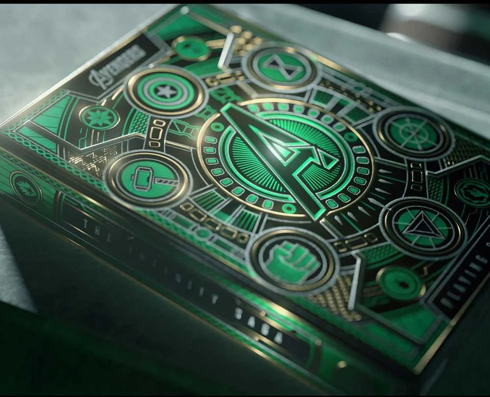Theory11 Avengers Žalias Edition The Infinity Saga žaidimo kortos