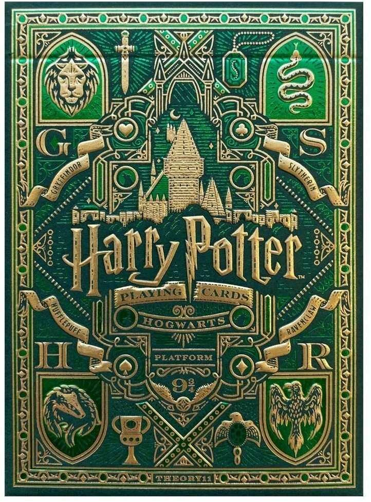 Theory11 Harry Potter Slytherin Žalios žaidimo kortos