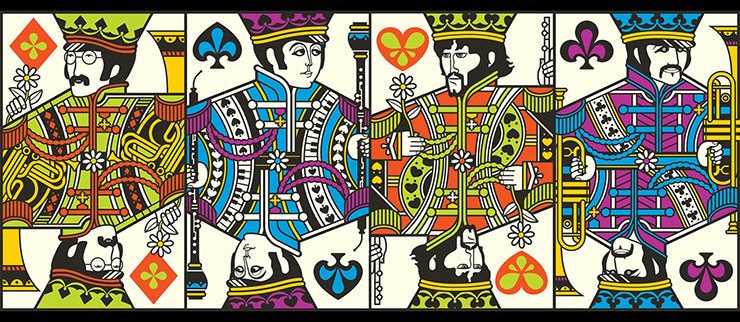 Theory11 The Beatles žaidimo kortos (oranžinės)