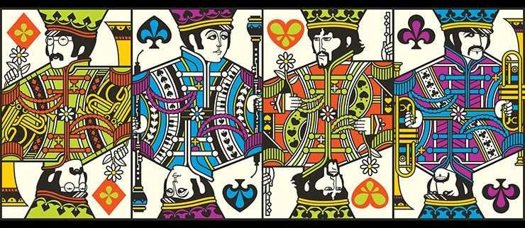Theory11 The Beatles žaidimo kortos (žalios)