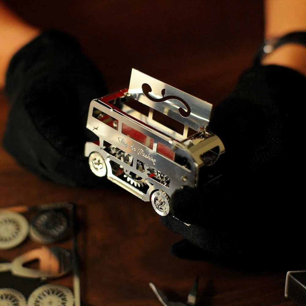 Time For Machine Cute Double-Decker - metalinio konstruktoriaus komplektas