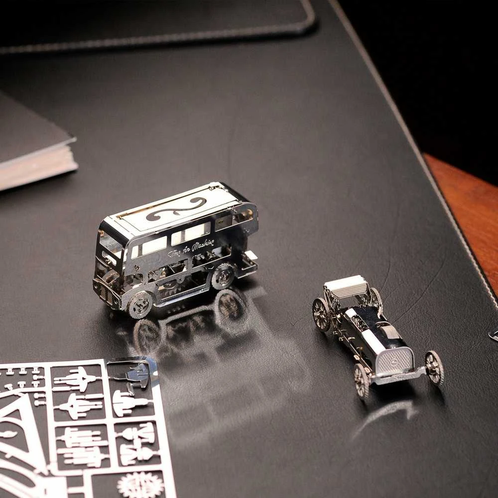 Time For Machine Cute Double-Decker - metalinio konstruktoriaus komplektas