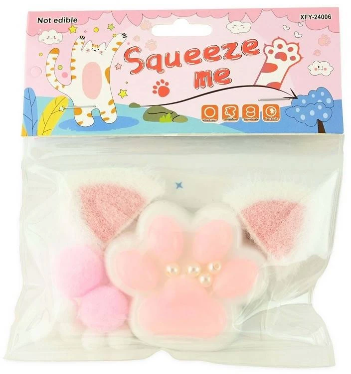 Dėlionė Toyz Katės letenėlės squishy antistresinis žaislas su ausytėmis 7 cm