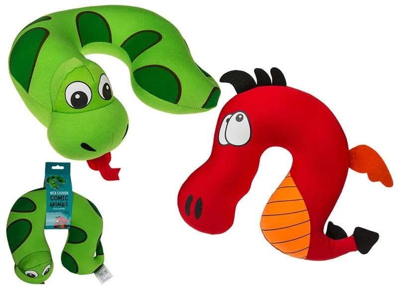 Toyz Linksma gyvūno formos kaklo kelioninė pagalvėlė su mikrogranulėmis 27x25 cm