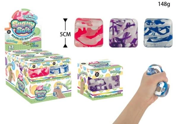 Dėlionė Toyz Marmurinis antistresinis ledo kubas 5x5 cm – spaudžiamas sensorinis žaislas