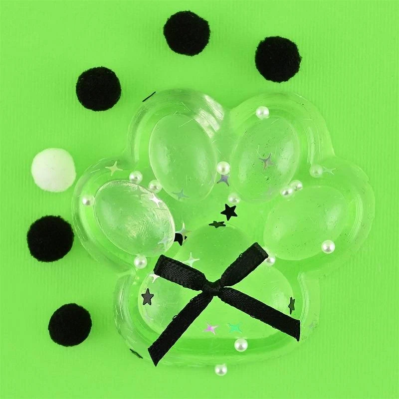 Toyz Permatoma katės letenėlė Squishy – antistresinis jutiminis žaislas su blizgučiais 7 cm