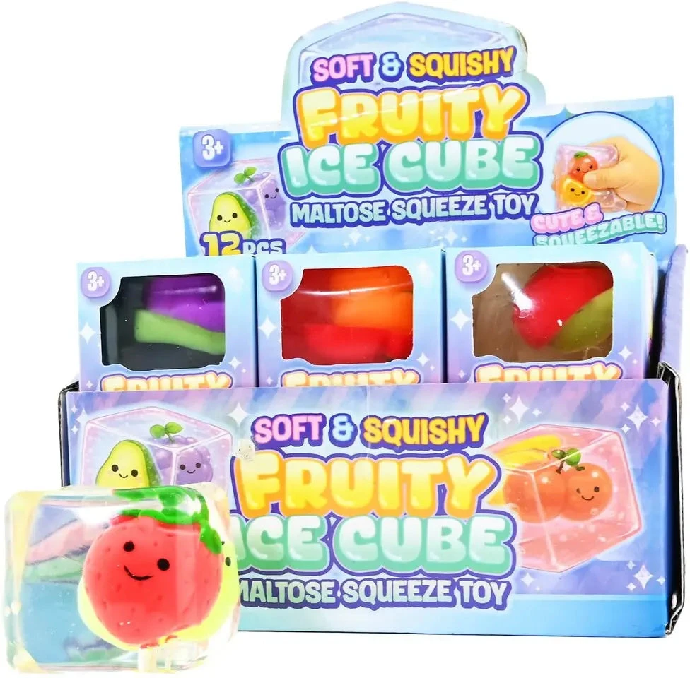 Toyz Sensorinis antistresinis ledo kubas su vaisiais 5x5 cm vaikams 6+