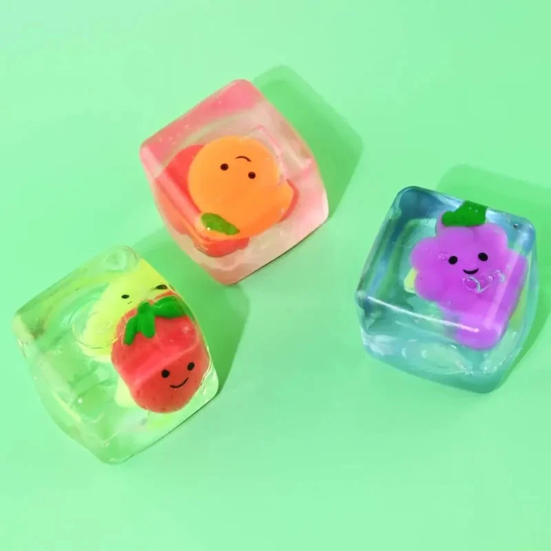 Toyz Sensorinis antistresinis ledo kubas su vaisiais 5x5 cm vaikams 6+