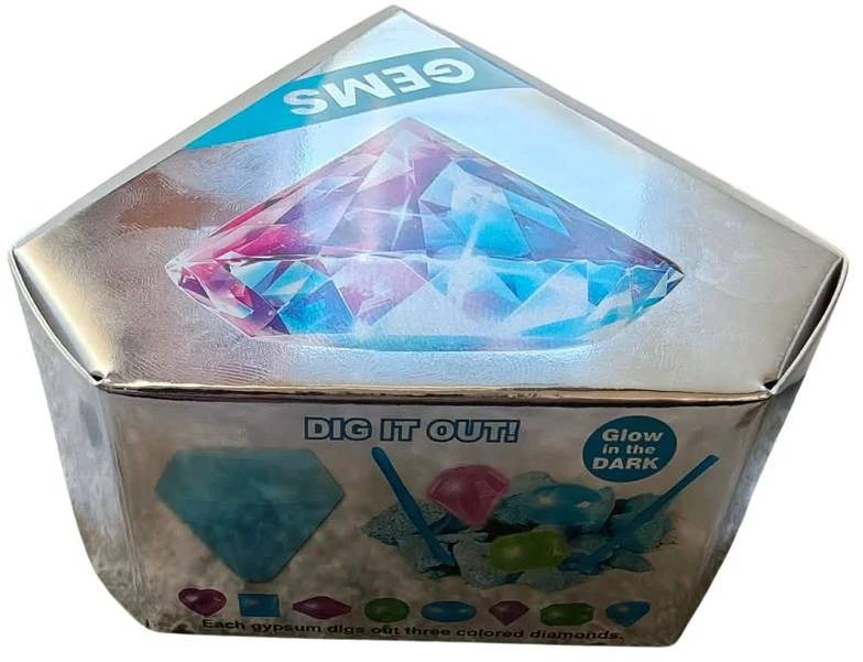 Toyz STEM brangakmenių kasinėjimas vaikams – 3 tamsoje švytintys akmenys