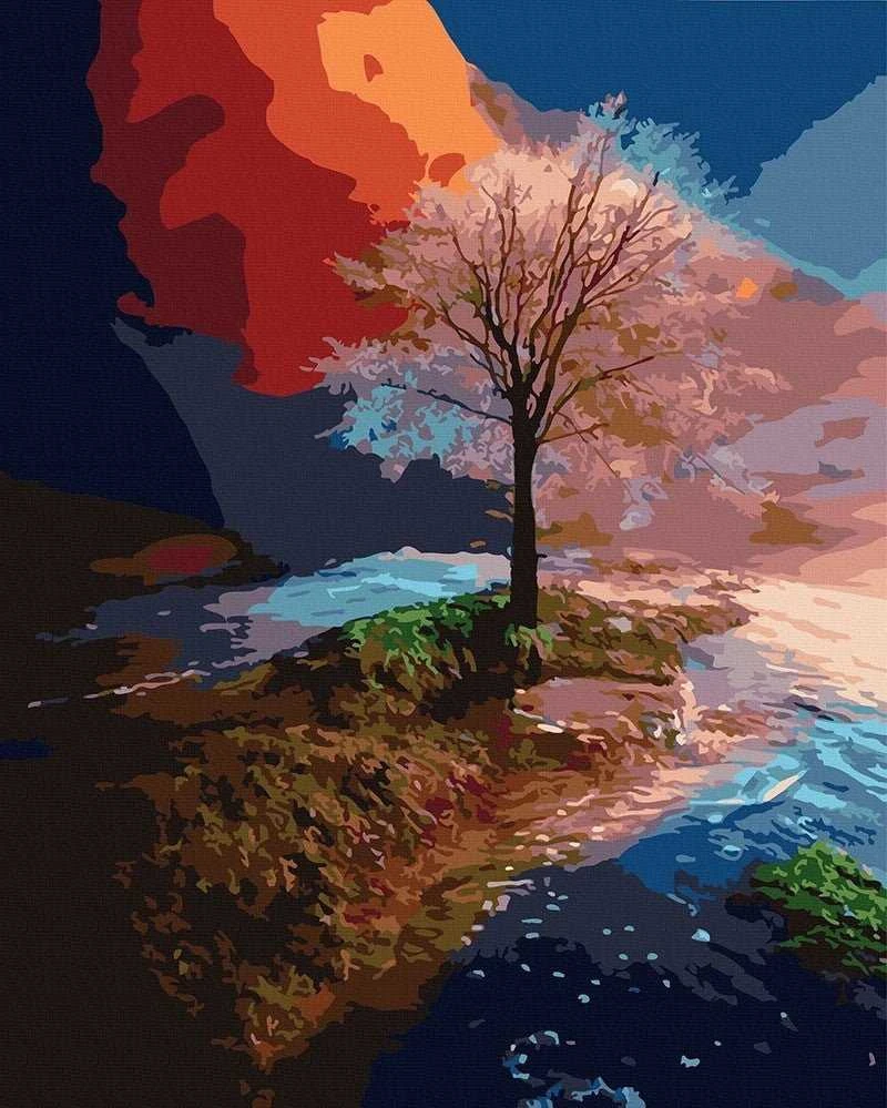 TPS Tapyba pagal skaičius Medis ant kranto 40x50 cm