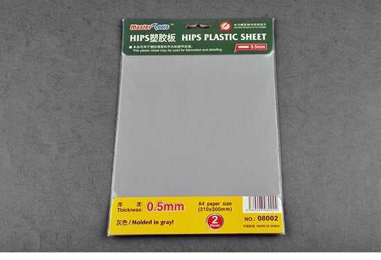 Trumpeter 0,5 mm plastiko lakštai 210x300, 2 vnt (08002)