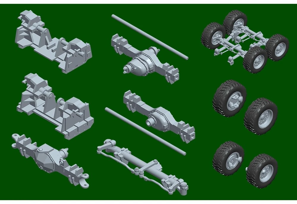 Trumpeter Faun SLT 50-3 Elefant vilkikas su SaAnh.52t puspriekabe 1/35 01070