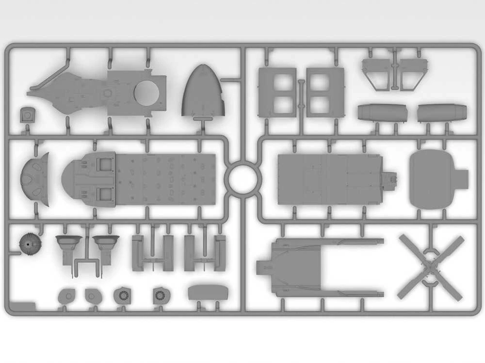 UH-60A Juodas Hawk sraigtasparnio modelis su įgula 1/48 ICM