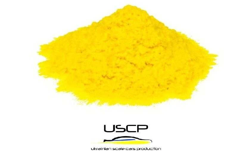Ukrainian Scale Cars USCP geltoni flokavimo milteliai 30 ml (1/24 interjerams) 24A046