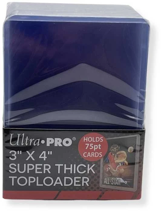 Ultra PRO 3x4 skaidrūs 75pt Toploader laikikliai kolekcinėms kortoms, 25 vnt