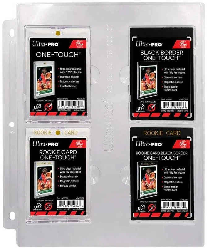 Ultra PRO 4 kišenių lapas ONE-TOUCH laikikliams 23–100 pt, albumui