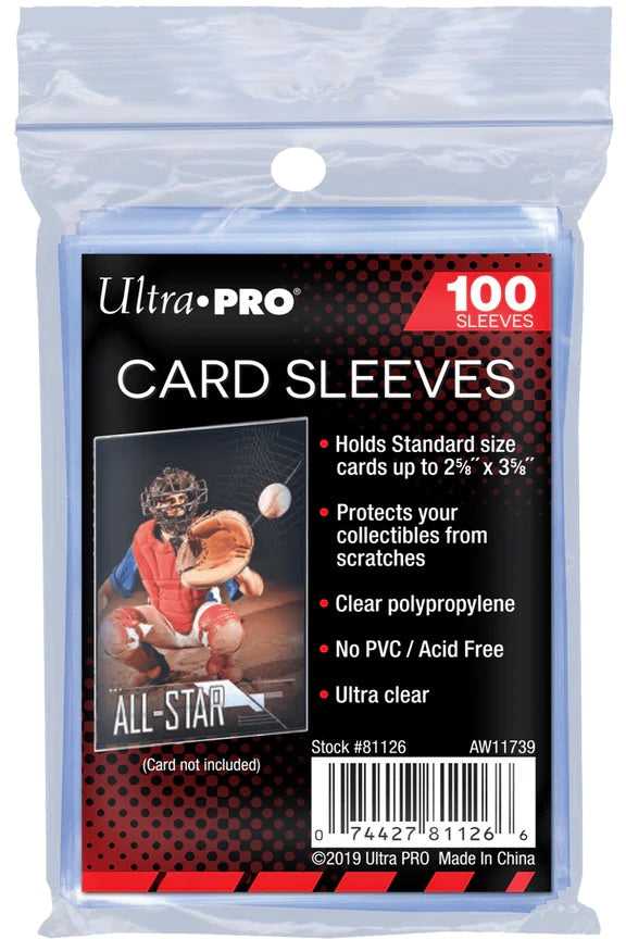 Ultra Pro minkštos skaidrios įmautės kolekcinėms kortelėms 100 vnt