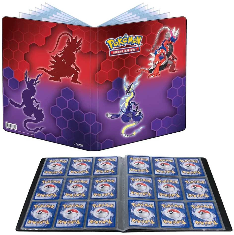 „Ultra Pro UP“ – „Koraidon“ ir „Miraidon“ 9 kišenių portfelis, skirtas „Pokémon“.