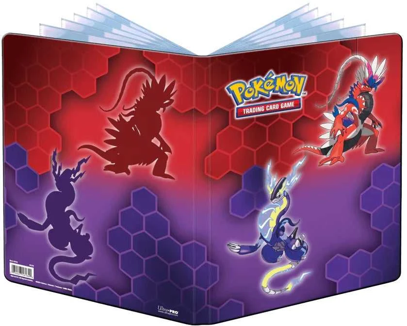 „Ultra Pro UP“ – „Koraidon“ ir „Miraidon“ 9 kišenių portfelis, skirtas „Pokémon“.
