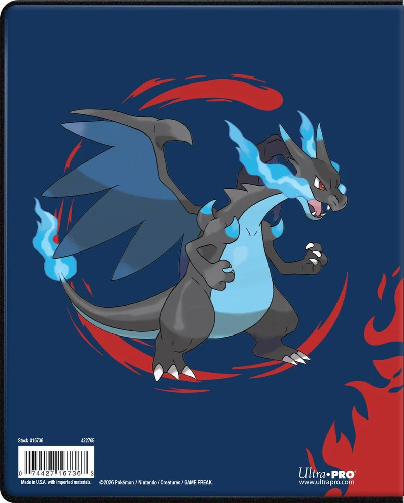 Kolekcionuojamų Kortelių Albumas - Ultra PRO Mega Charizard X & Y 4 Kišenių Albumas 80 Kortelių