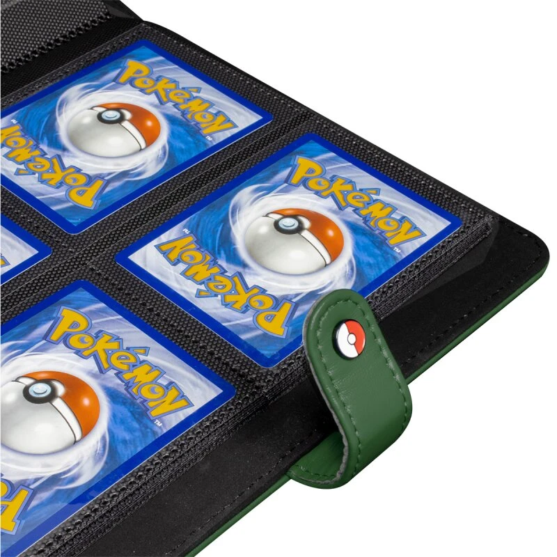 Ultra Pro Pokémon Premium 4 kišenių segtuvas kortelėms 160 vnt, žalias, užsegamas