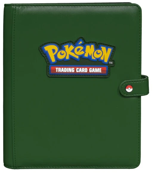 Ultra Pro Pokémon Premium 4 kišenių segtuvas kortelėms 160 vnt, žalias, užsegamas