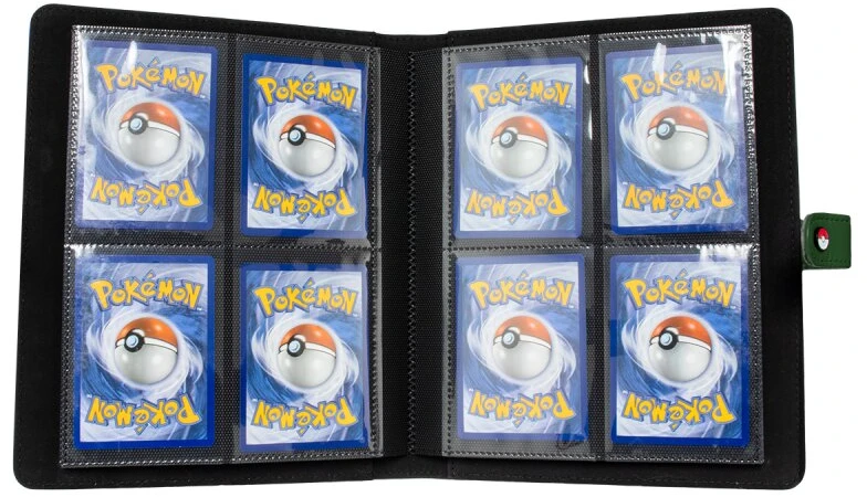 Ultra Pro Pokémon Premium 4 kišenių segtuvas kortelėms 160 vnt, žalias, užsegamas