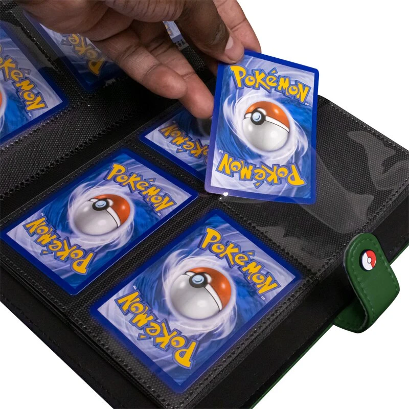Ultra Pro Pokémon Premium 4 kišenių segtuvas kortelėms 160 vnt, žalias, užsegamas