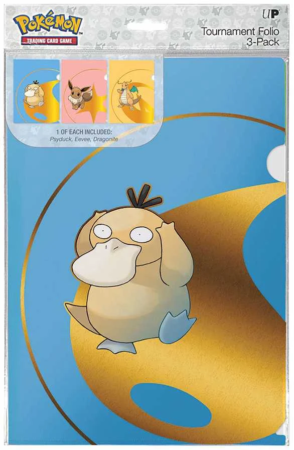 Ultra Pro Pokémon turnyriniai aplankai 3 vnt. – Psyduck, Eevee, Dragonite (A4)