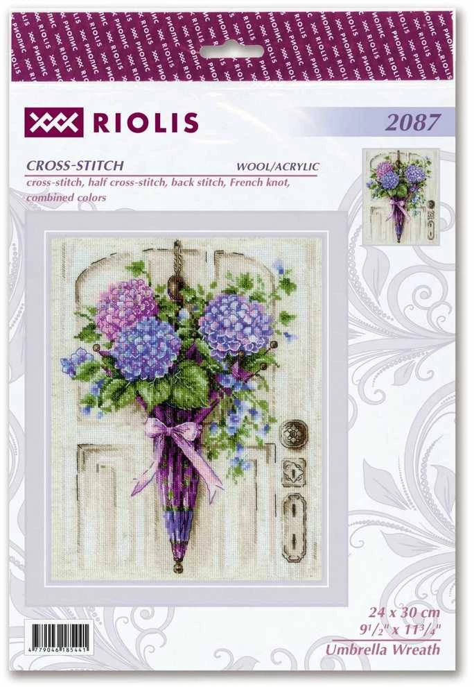 Riolis Kryželiu siuvinėjimo rinkinys Umbrella Wreath 24x30 SR2087