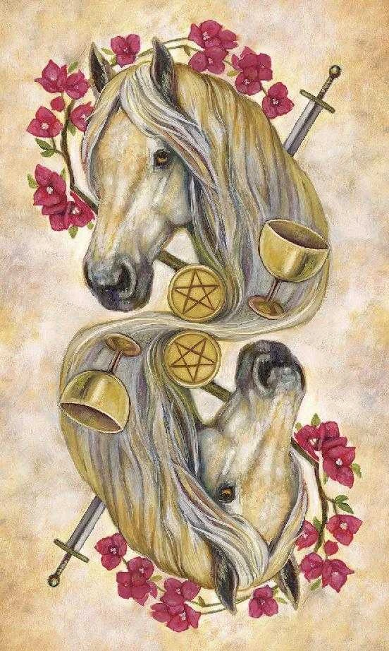 Unbridled Spirit Taro kortos žirgų mylėtojams: 78 kortos, vadovas – Llewellyn