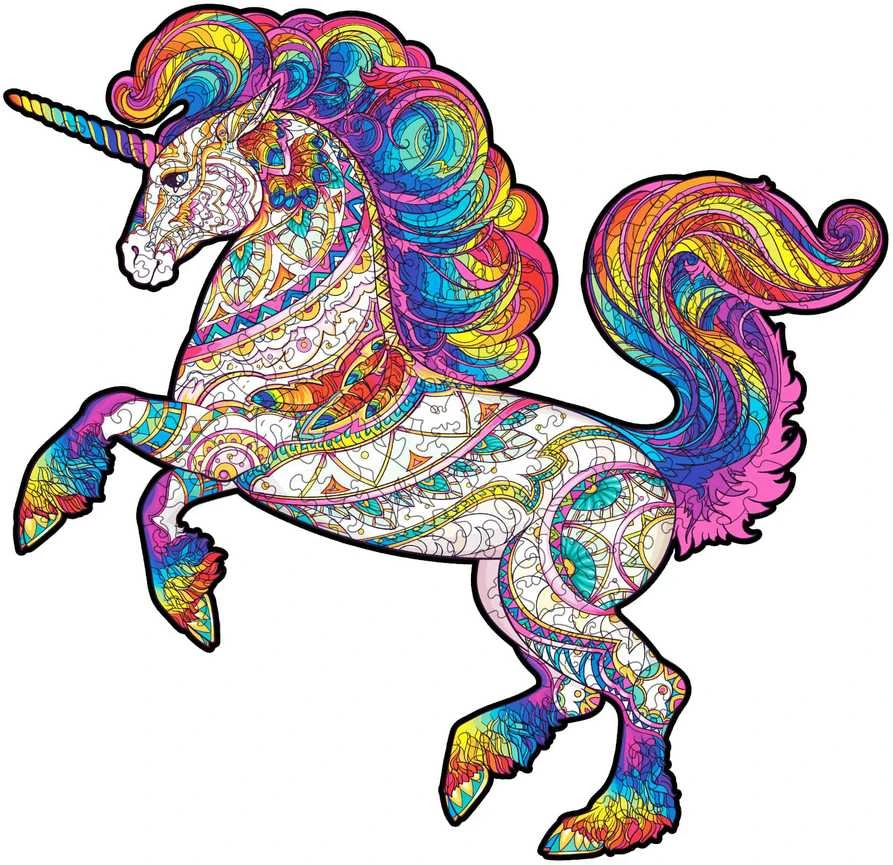 Fantasy Puzzles Unicorn Dėlionė Iš Medžio M Dydis (160 detalių)