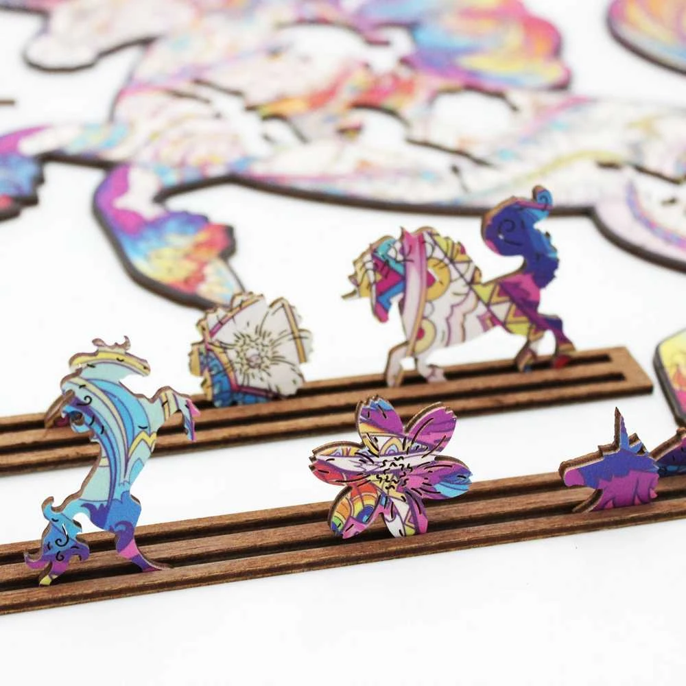 Fantasy Puzzles Unicorn Dėlionė Iš Medžio M Dydis (160 detalių)
