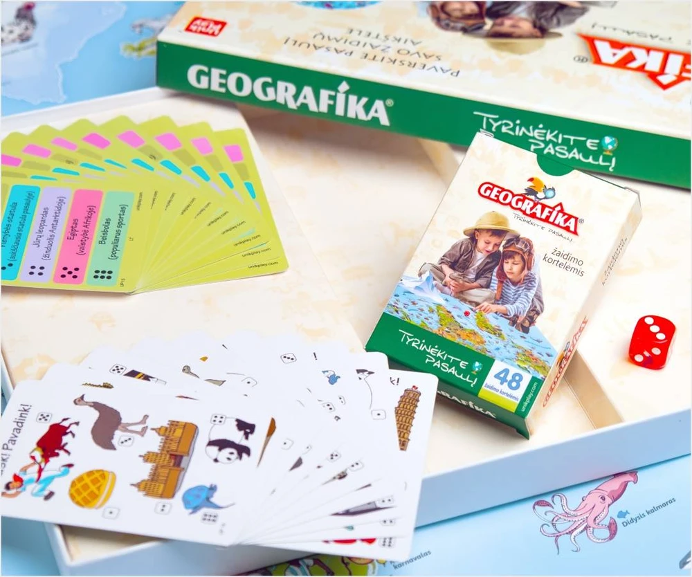 Unikplay Edukacinis stalo žaidimas Geografika Tyrinėk pasaulį, lietuvių kalba