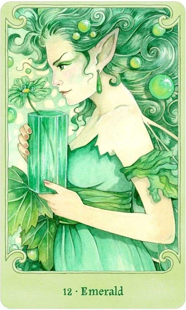 US Games Systems Fairy Gems A Crystal Oracle Kortų Ir Knygos Rinkinys