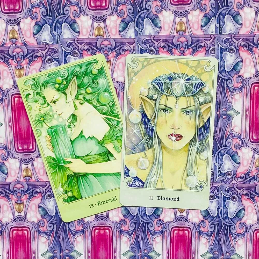 US Games Systems Fairy Gems A Crystal Oracle Kortų Ir Knygos Rinkinys